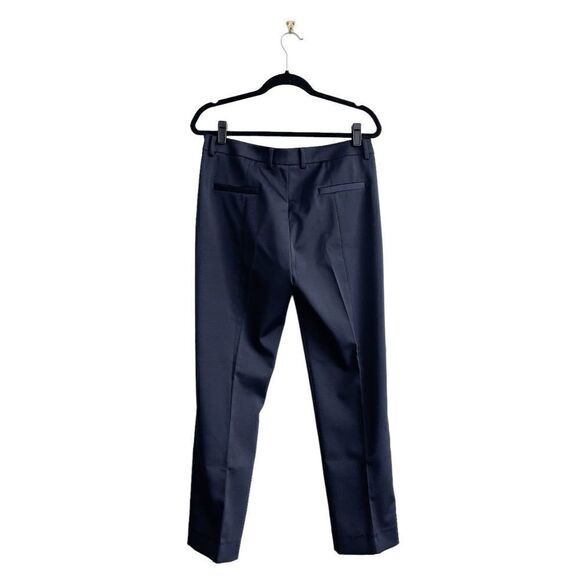 Pink Tartan Women's Trouser Office Formal Pants Flat Front Navy Blue Size 6 - Picture 2 of 8